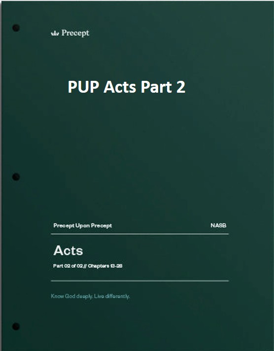 Green cover titled "PUP Acts Part 2"